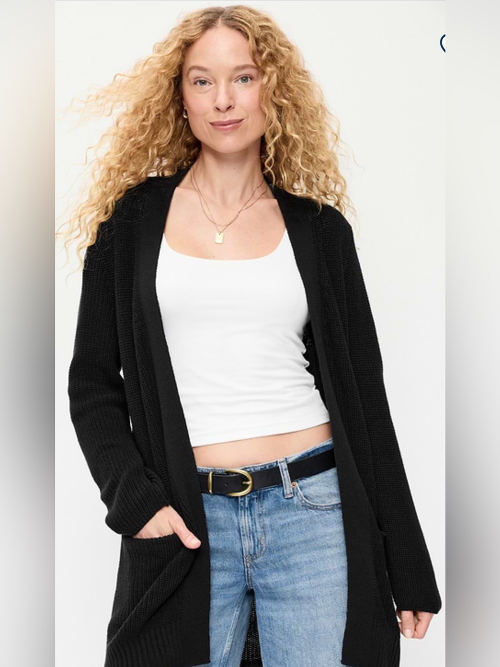 Old navy black slouchy pocket cardigan size small